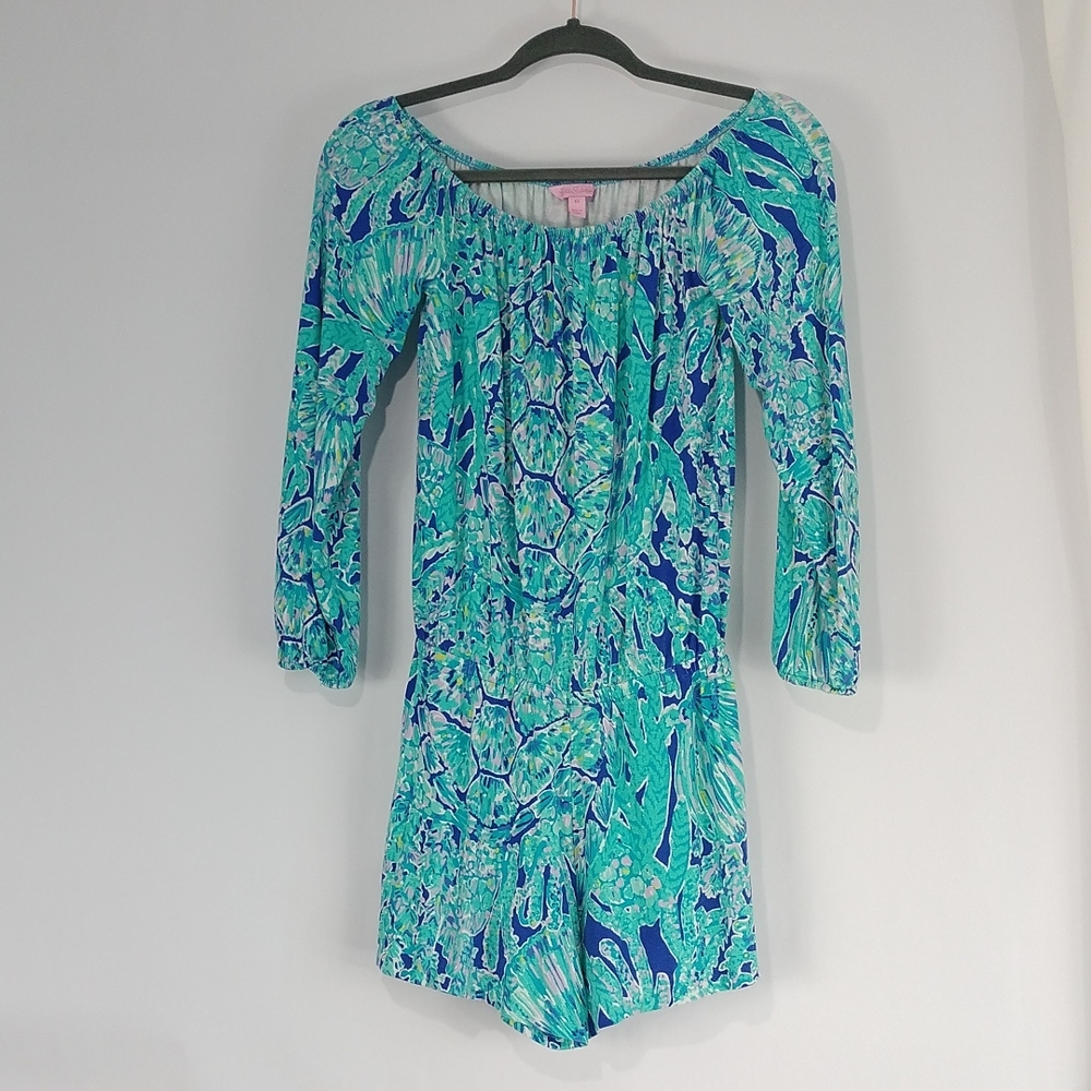 Lilly Pulitzer Lana Romper In Tortuga Time